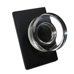 EMTEK Emtek 5212MDCUS19 Modern Disc Glass Privacy Knob Flat Black