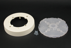 Wiremold 2338A-WH Nonmetallic Round Fixture Box 5-1/2 in