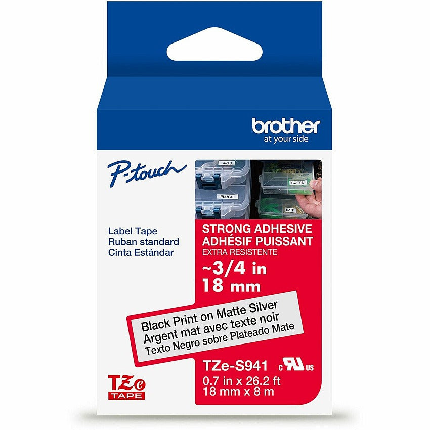 BROTHER Brother BRTTZES941G P-touch Extra-Strength TZe Tape Cartridge (18 mm x 26.20 ft) (TZES941G)