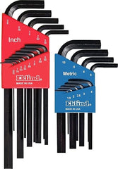 EKLIND Eklind 10022 Hex L-Key Allen Wrench Combo 22-Piece (Long Inch + Short Metric) REK10022