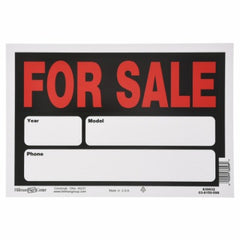 HILLMAN Hillman Fasteners 839932 for Sale Sign 8x12 Inches 6 Pack