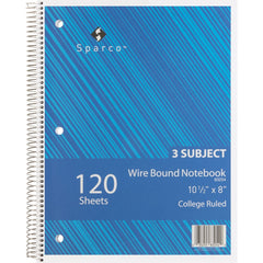 SPARCO Sparco SPR83254 Wirebound College Ruled Notebook 120 Sheets (8 x 10.5 in)
