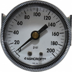 ASHCROFT Ashcroft 662876000562 Pressure Gauge 0-200 Psi 2 in Dial