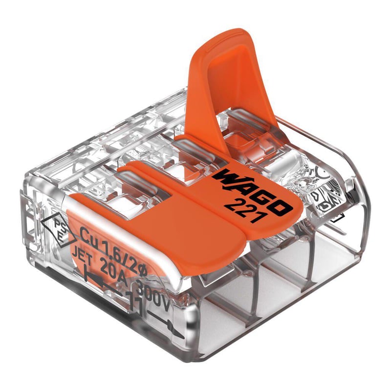 WAGO WAGO 773-164 WALL-NUTS4-CONDUCTOR, ORANGE