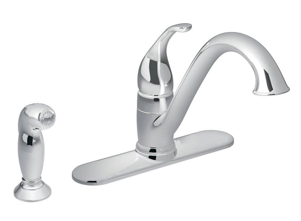 MOEN Moen 67840 Camerist Single Handle Kitchen Faucet with Side Spray in Polished Chrome