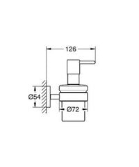 GROHE GROHE 40448EN1 Essentials Wall Mount Soap Dispenser with Holder in Brushed Nickel