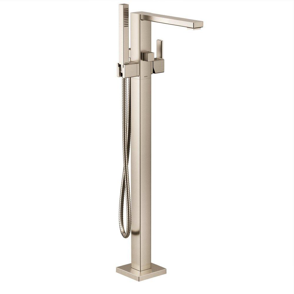 MOEN Moen S905BN 90 Degree Single Handle Lever Floor Mount Filler in Brushed Nickel