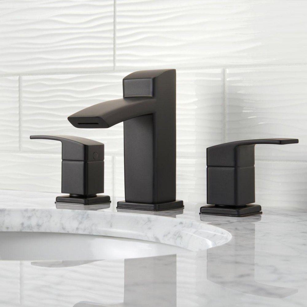 PFISTER Pfister LG49-DF2B Kenzo Two Handle Widespread Bathroom Sink Faucet in Black