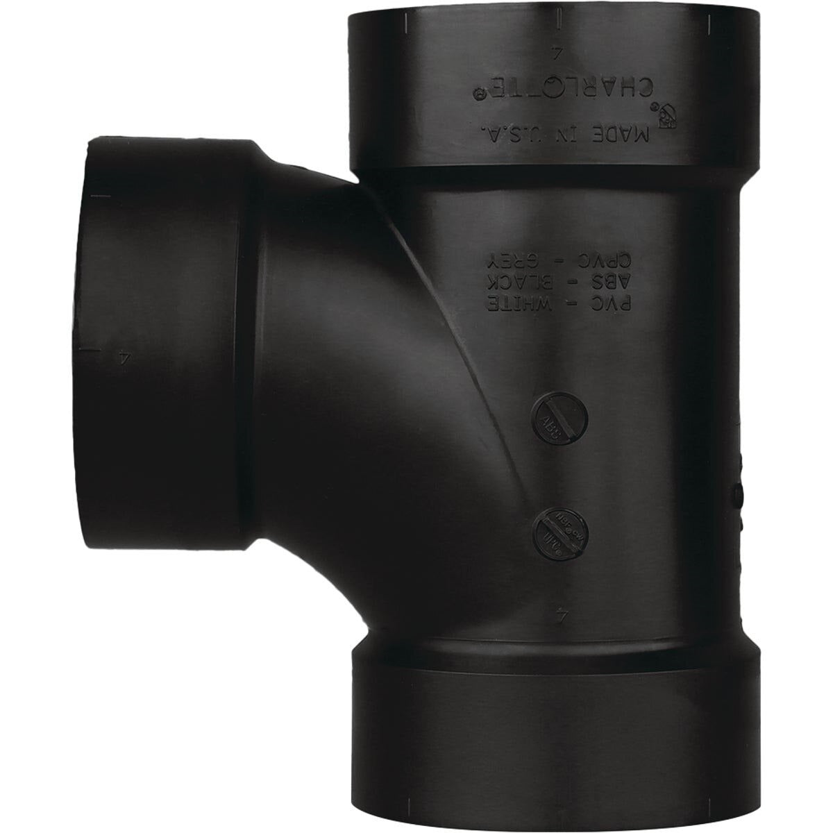 CHARLOTTE PIPE Charlotte Pipe ABS 00400 0600HA 1-1/2 In Hub x Hub x Hub Sanitary ABS Waste and Vent Tee (Each)