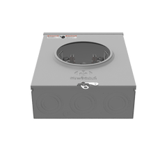 MILBANK Milbank U7040-O-TG-KK 200 Amp Ringless Meter Socket 4 Terminal Blank Top Triplex Ground Horn Bypass