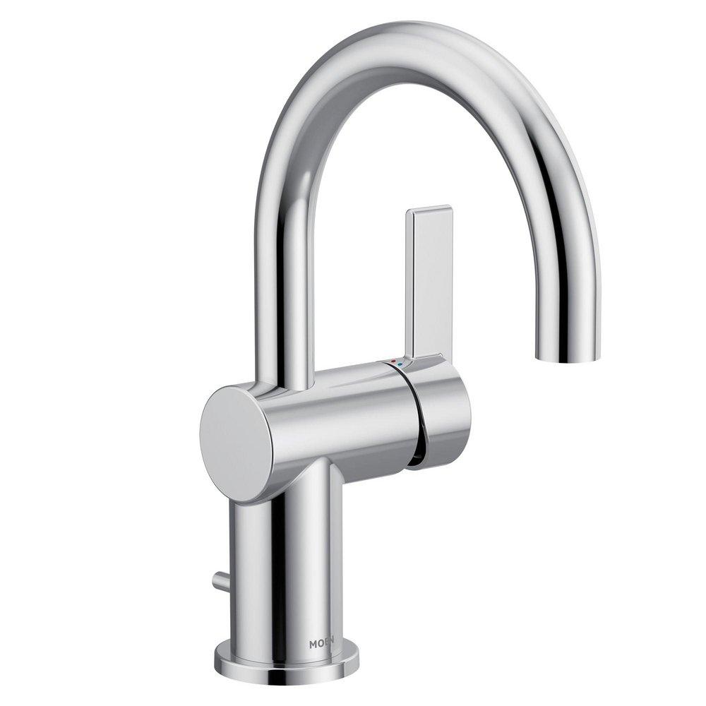 MOEN Moen 6221 Cia Single Handle Monoblock Bathroom Sink Faucet in Polished Chrome