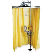 BRADLEY Bradley S19314BFSS Halo 1-1/4 in. NPT 316 and 304 Stainless Steel Floor Mount Safety Shower Eye/Face Wash Barrier