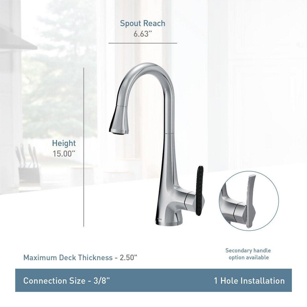 MOEN Moen S6235BL Colinet Single Handle Pull Down Bar Faucet