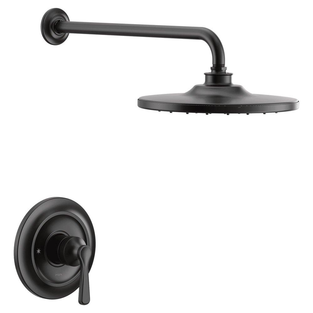 MOEN Moen UTS344302EPBL One Handle Single Function Shower Faucet in Matte Black (Trim Only)