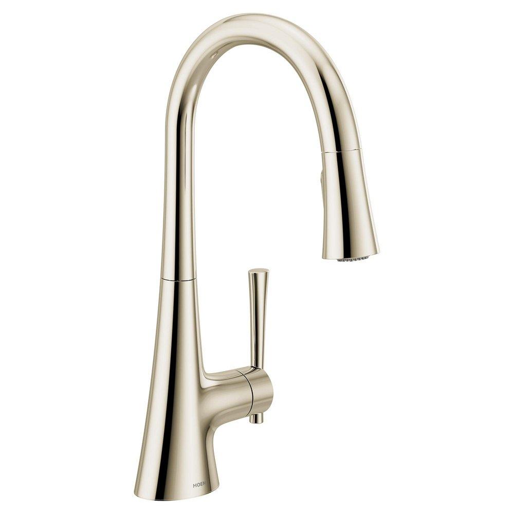 MOEN Moen 9126NL Kurv Single Handle Pull Down Kitchen Faucet in Polished Nickel