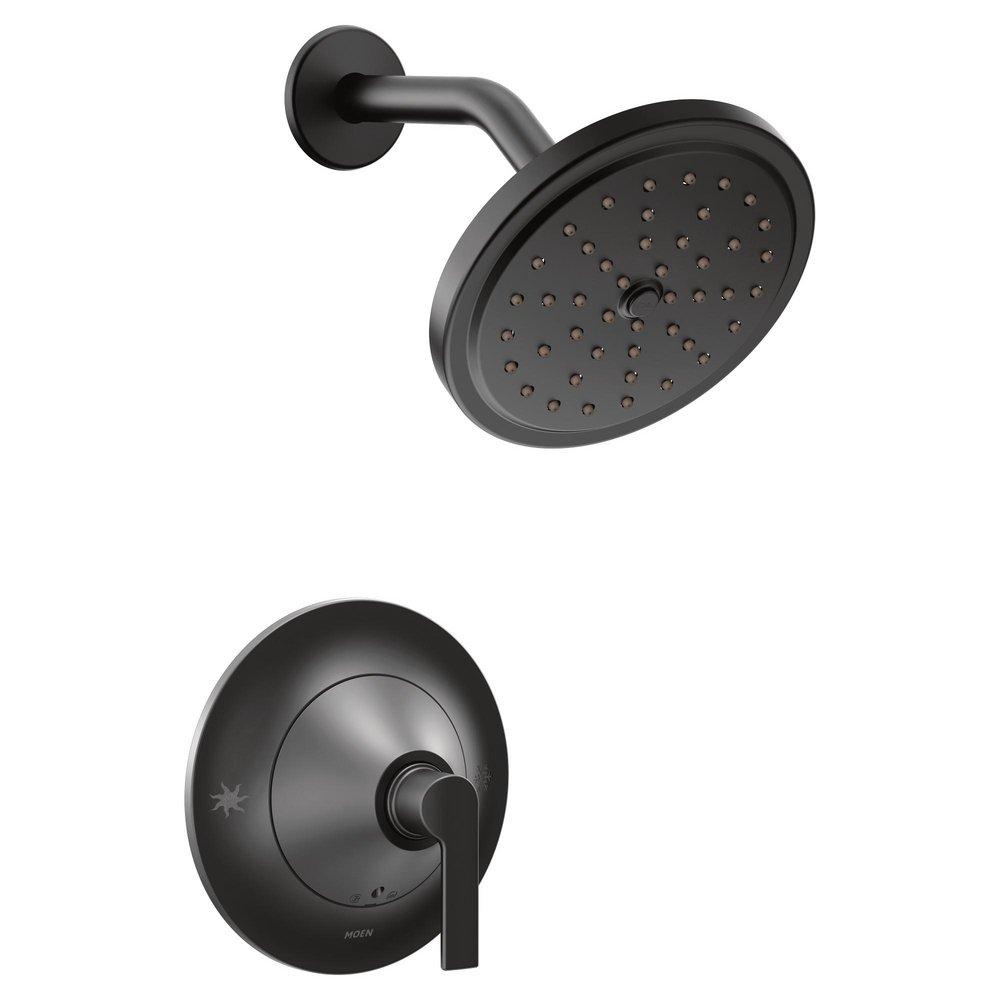 MOEN Moen TS2202EPBL Doux One Handle Single Function Shower Faucet in Matte Black (Trim Only)