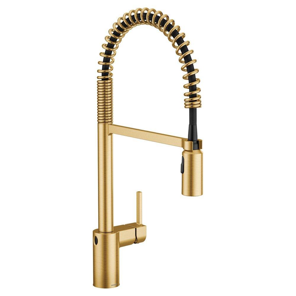 MOEN Moen 5923EWBG Align Single Handle Pull Down Touchless Kitchen Faucet in Brushed Gold