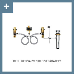 MOEN Moen T6222BG Cia Two Handle Widespread Bathroom Sink Faucet in Brushed Gold