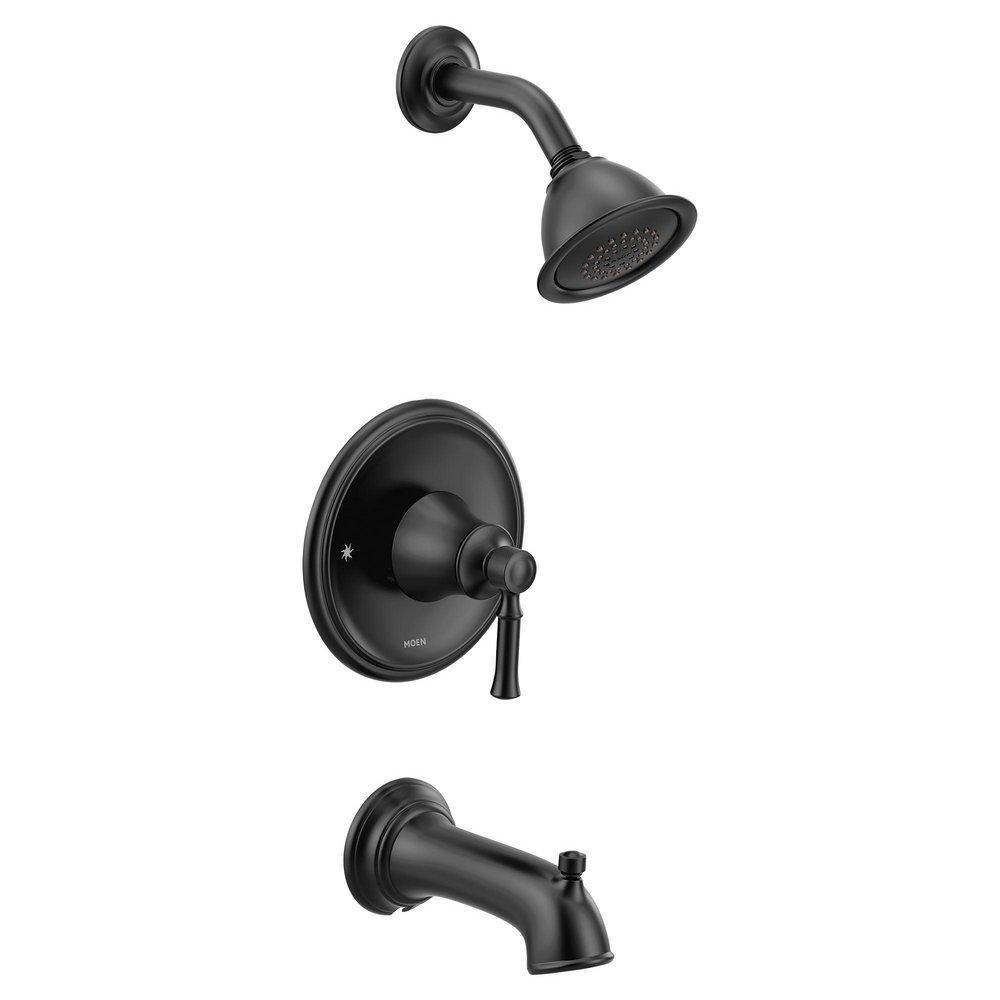 MOEN Moen T2183EPBL Dartmoor One Handle Single Function Bathtub & Shower Faucet in Matte Black (Trim Only)