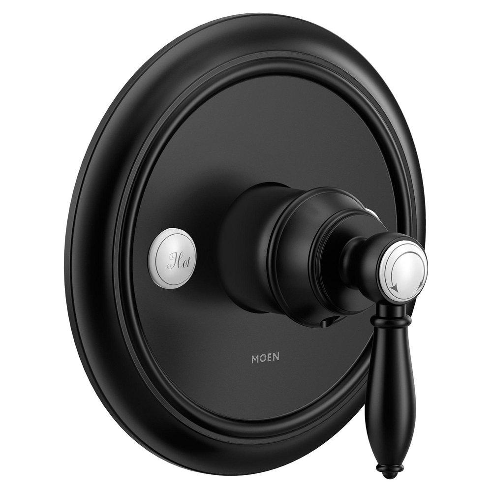 MOEN Moen UTS33101BL Weymouth Single Handle Pressure Balancing Valve Trim in Matte Black