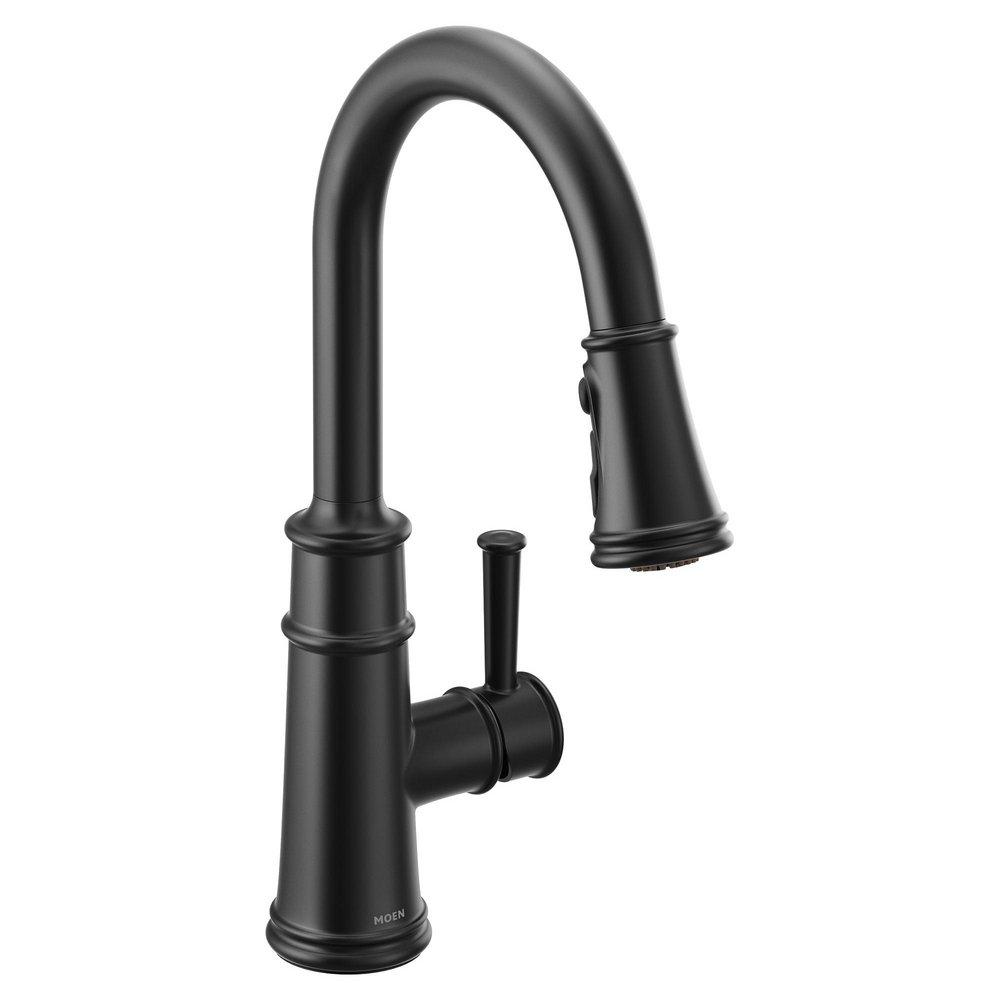 MOEN Moen 7260BL Belfield Single Handle Pull Down Kitchen Faucet in Matte Black