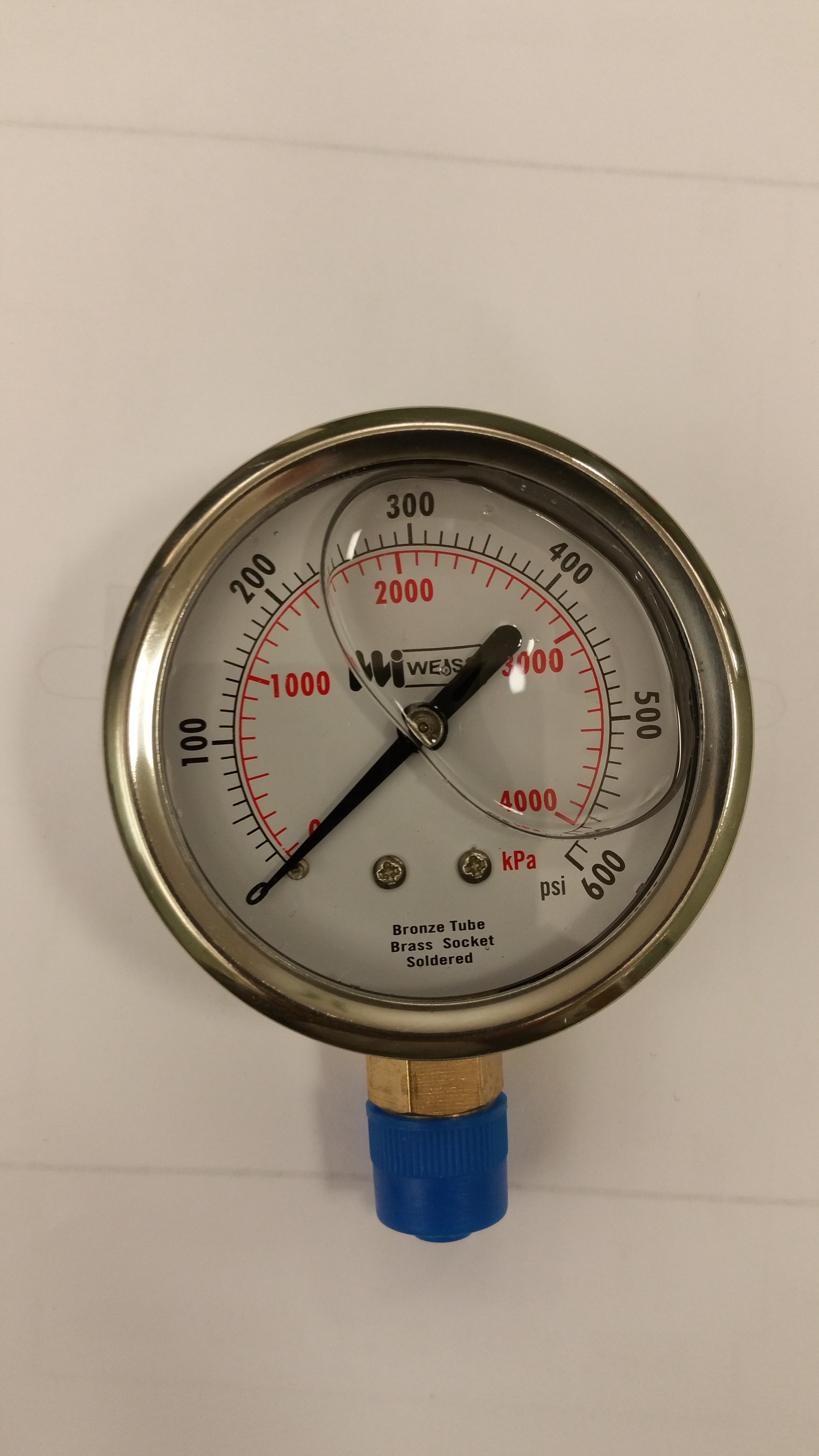 WEISS INSTRUMENTS Weiss Instruments lf251-600-4l Refrigeration Gauge 0-600 Psi