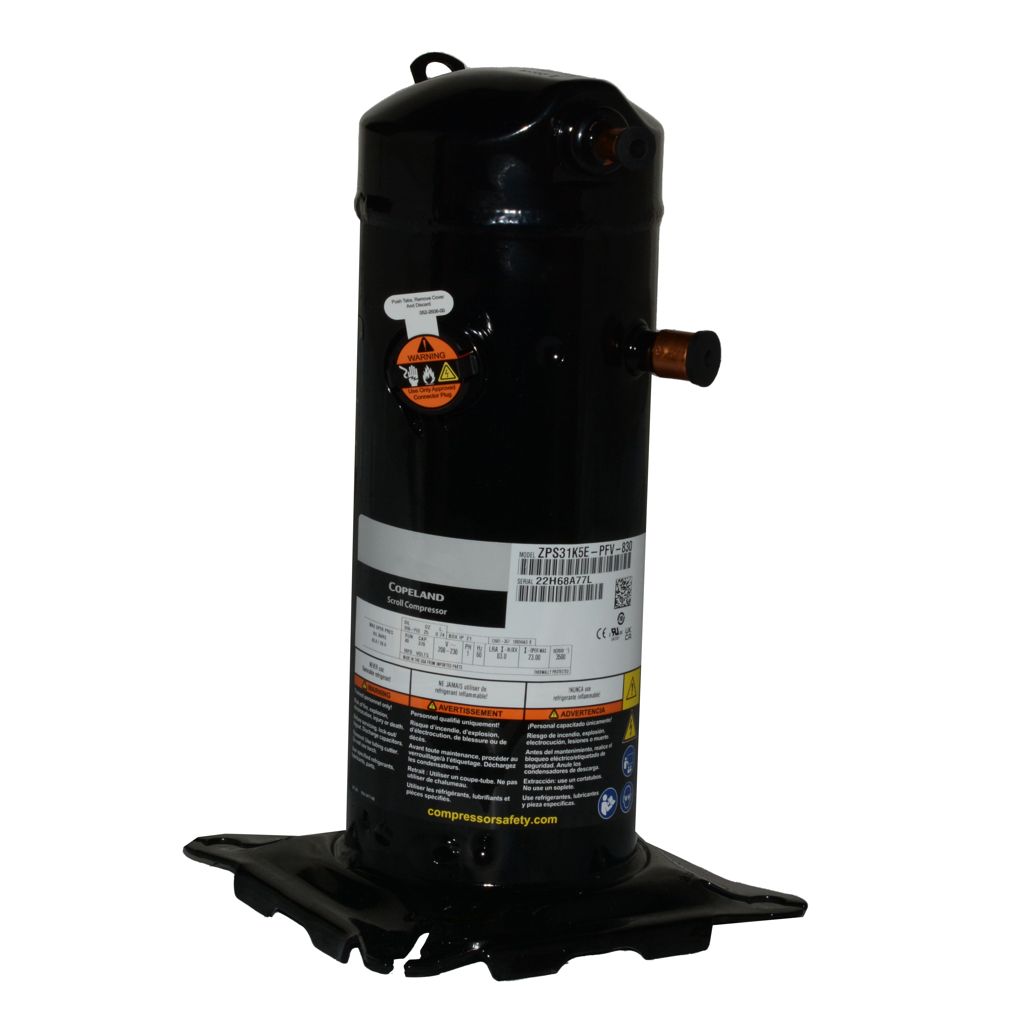 INTERNATIONAL COMFORT PRODUCTS ZPS31K5E-PFV-830 COMPRESSOR PARTS & ACCESSORIES