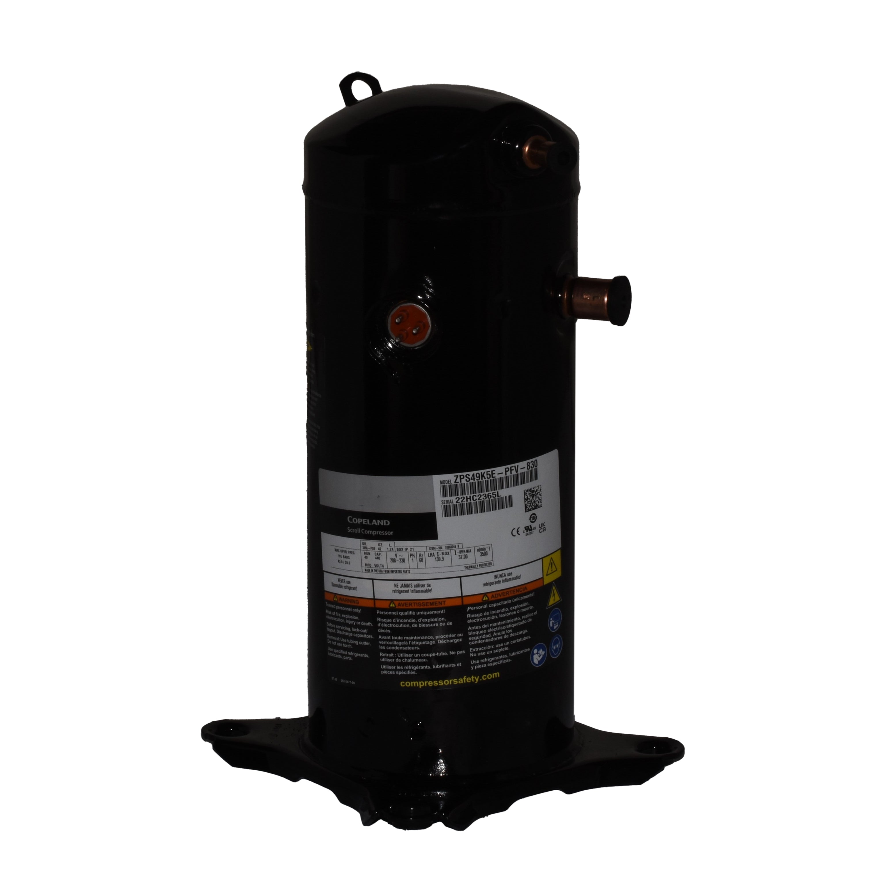 INTERNATIONAL COMFORT PRODUCTS ZPS49K5E-PFV-830 COMPRESSOR PARTS & ACCESSORIES