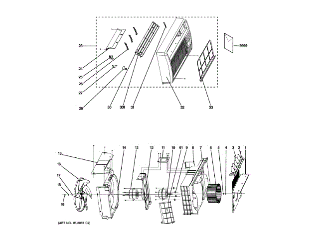 GENERAL ELECTRIC WJ71X10773 AIR VENTS