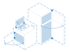 MIDEA 11301225000114 HINGES, LATCHES, MOUNTING BRACKETS, CLIPS