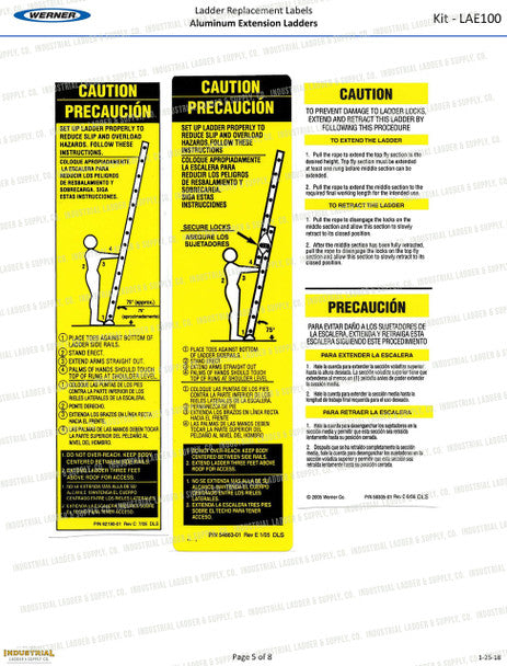 WERNER LAE100 LADDERS