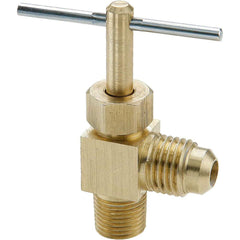 PARKER Parker NV101F-4-2 Angled Needle Valve Flare X Mnptf Brass