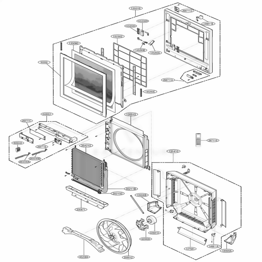 LG 3300A20104G AIR CLEANER REPLACEMENT PARTS