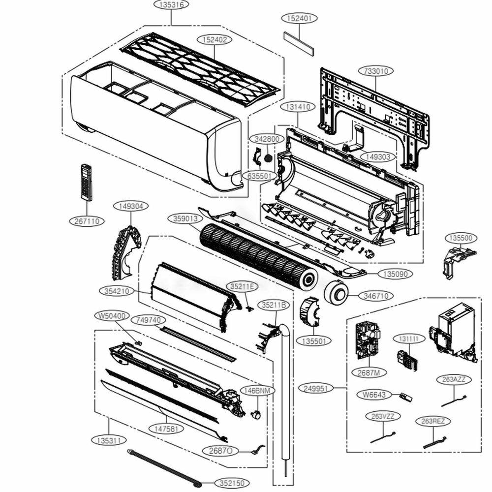 LG ACW74737238 WALL BRACKETS & PARTS