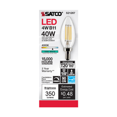 SATCO-NUVO Satco S21267 4B11/LED/940/CL/120V/E