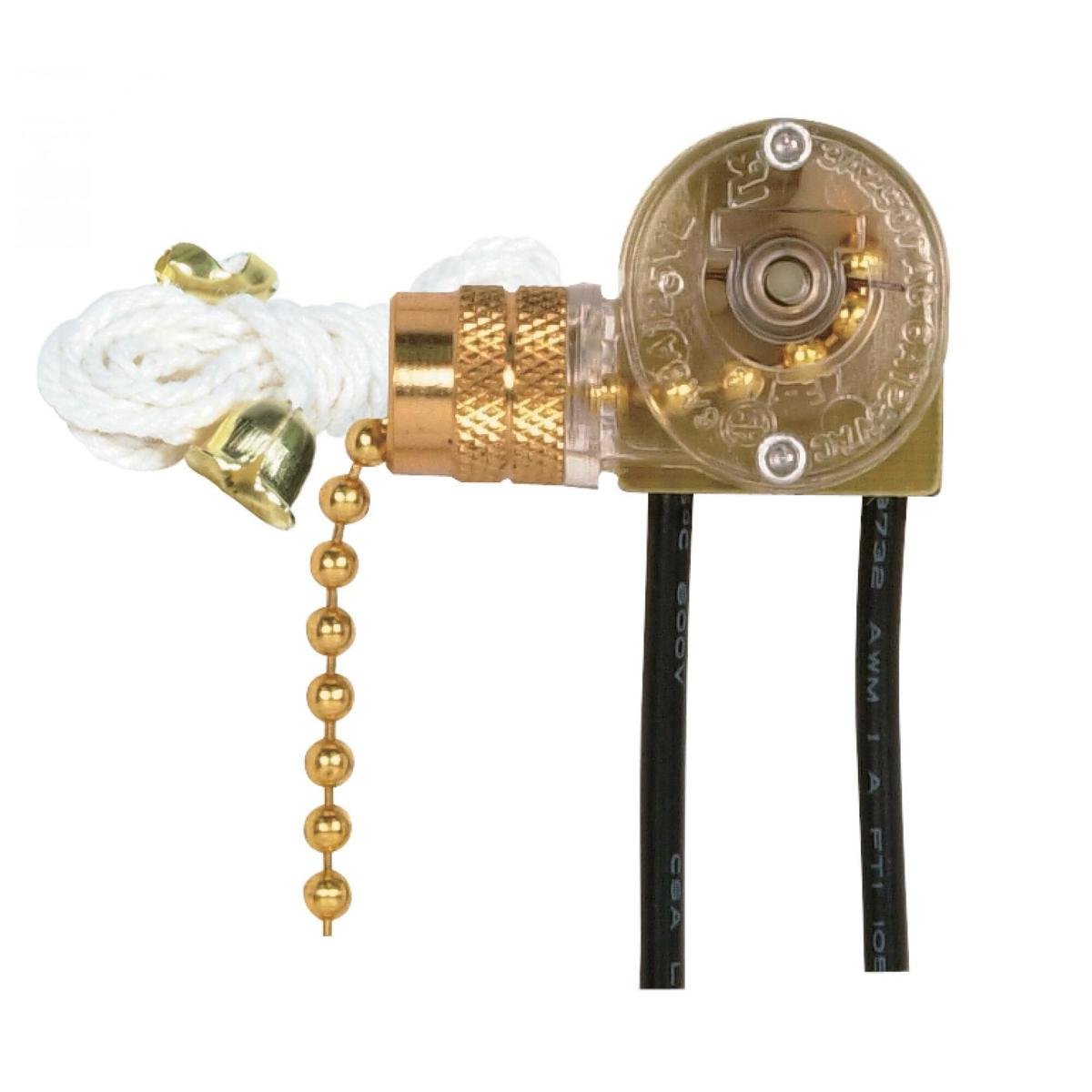 SATCO-NUVO Satco 90/704 On-Off Canopy Switch 250 Volt 6 Amp Brass