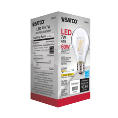 SATCO-NUVO Satco S29876 7 Watt LED A19 Light Bulb 120 Volt