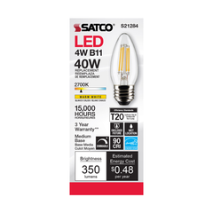 SATCO-NUVO Satco S21284 4B11/LED/927/CL/120V/E