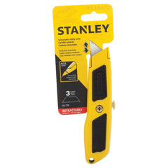 STANLEY Stanley 10-779 Utility Knife, Retractable Blade, 3 Blades Included, Carbon Steel Blade