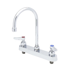 T&S BRASS T&S Brass B-1142 Workboard Faucet 8 Centers 6 Swivel Gooseneck