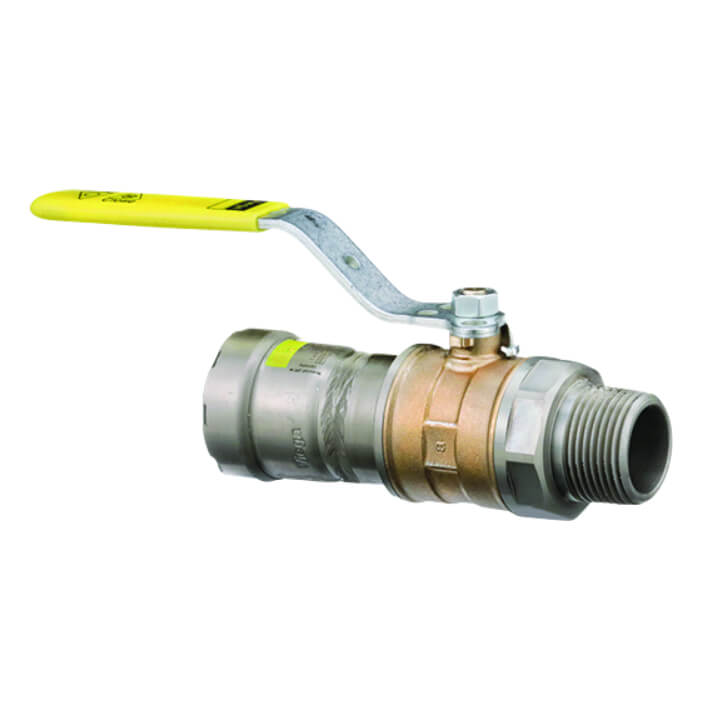 VIEGA Viega 30670 1 x 1 MegaPressG x MegaPressG 125 PSI Bronze Locking Handle Ball Valve