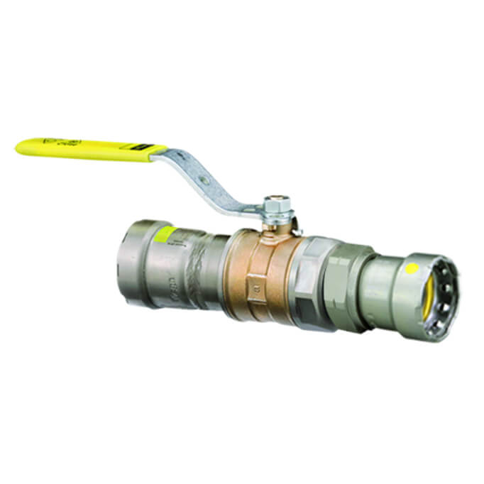 VIEGA Viega 30705 1-1/4 x 1-1/4 MegaPressG x MegaPressG 125 PSI Bronze Locking Handle Ball Valve