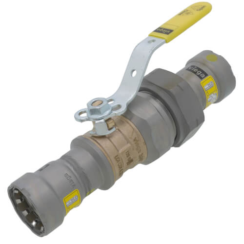 VIEGA Viega 30695 3/4 x 3/4 MegaPressG x MegaPressG 125 PSI Bronze Locking Handle Ball Valve