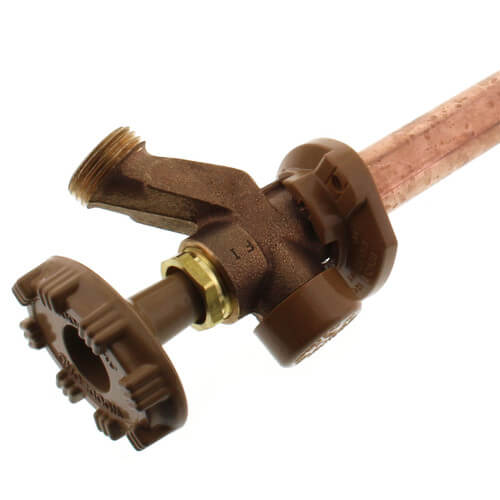 WOODFORD Woodford 19P-4 Model 19 4, 1/2 FPT x 3/4 MPT Inlet Anti-Siphon Wall Faucet w/ Metal Handle