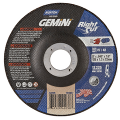 NORTON Norton 66252842036 Gemini RightCut A Type 27/42 Right Angle Cut-Off Wheel