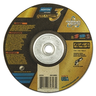 NORTON Norton 66253370797 Quantum3 SG Type 27 Grinding Wheel