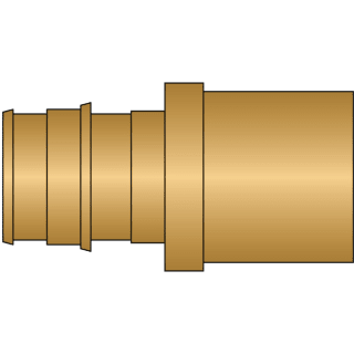 HEATLINK HeatLink EX27222NL 3/4 PEX F1960 Female Sweat No Lead Brass Adapter