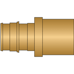 HEATLINK HeatLink EX27222NL 3/4 PEX F1960 Female Sweat No Lead Brass Adapter
