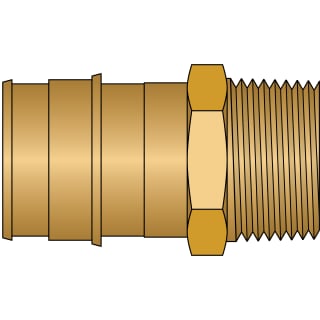 HEATLINK HeatLink EX27582NL 1 PEX F1960 Male Pipe Thread No Lead Brass Adapter