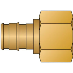 HEATLINK HeatLink EX27605NL 1/2 PEX F1960 × 1/2 Female Pipe Thread No Lead Brass Adapter
